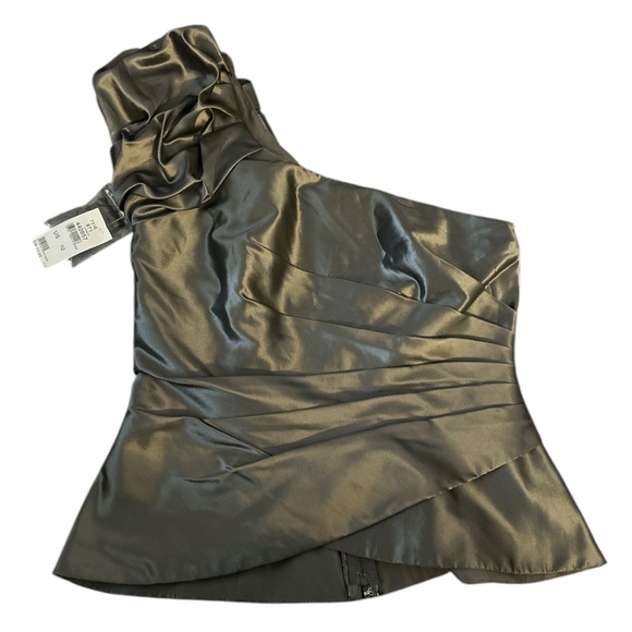 Alfred Angelo Tops - NWT Alfred Angelo Carbon one shoulder fitted top size 10